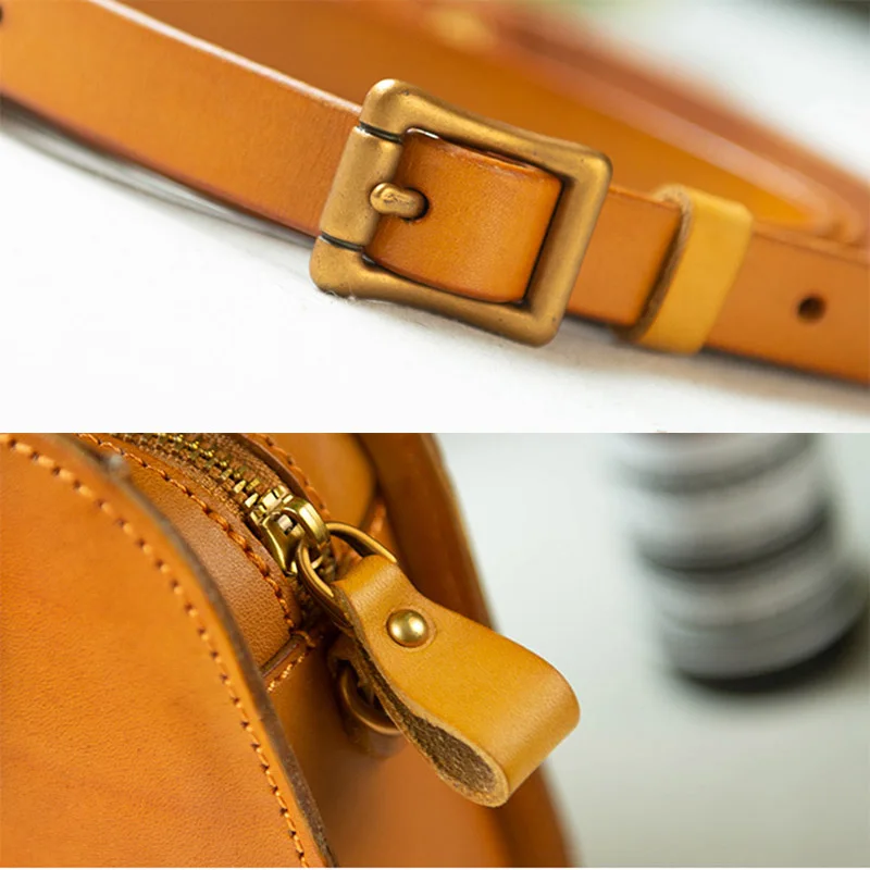 EUMOAN Head layer leather retro art art craft small square bag, hundred-set single-shoulder slant mini bag