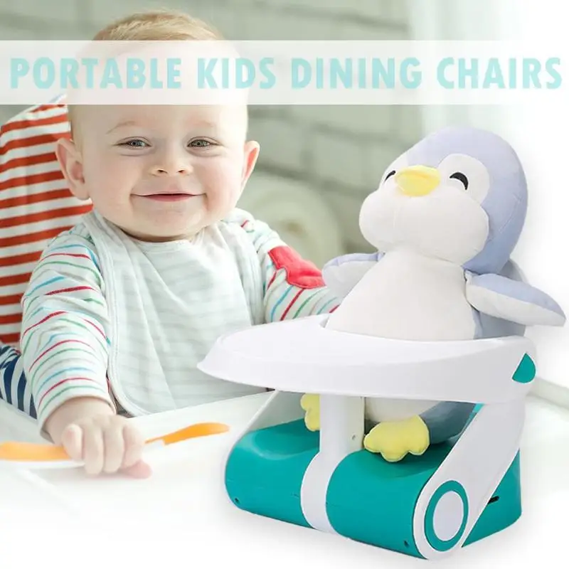 Portable Infant Seat Adjustable Baby Dining Chair Environmental Protection PP and Nylon Strap Dinner Feeding Chair for Children