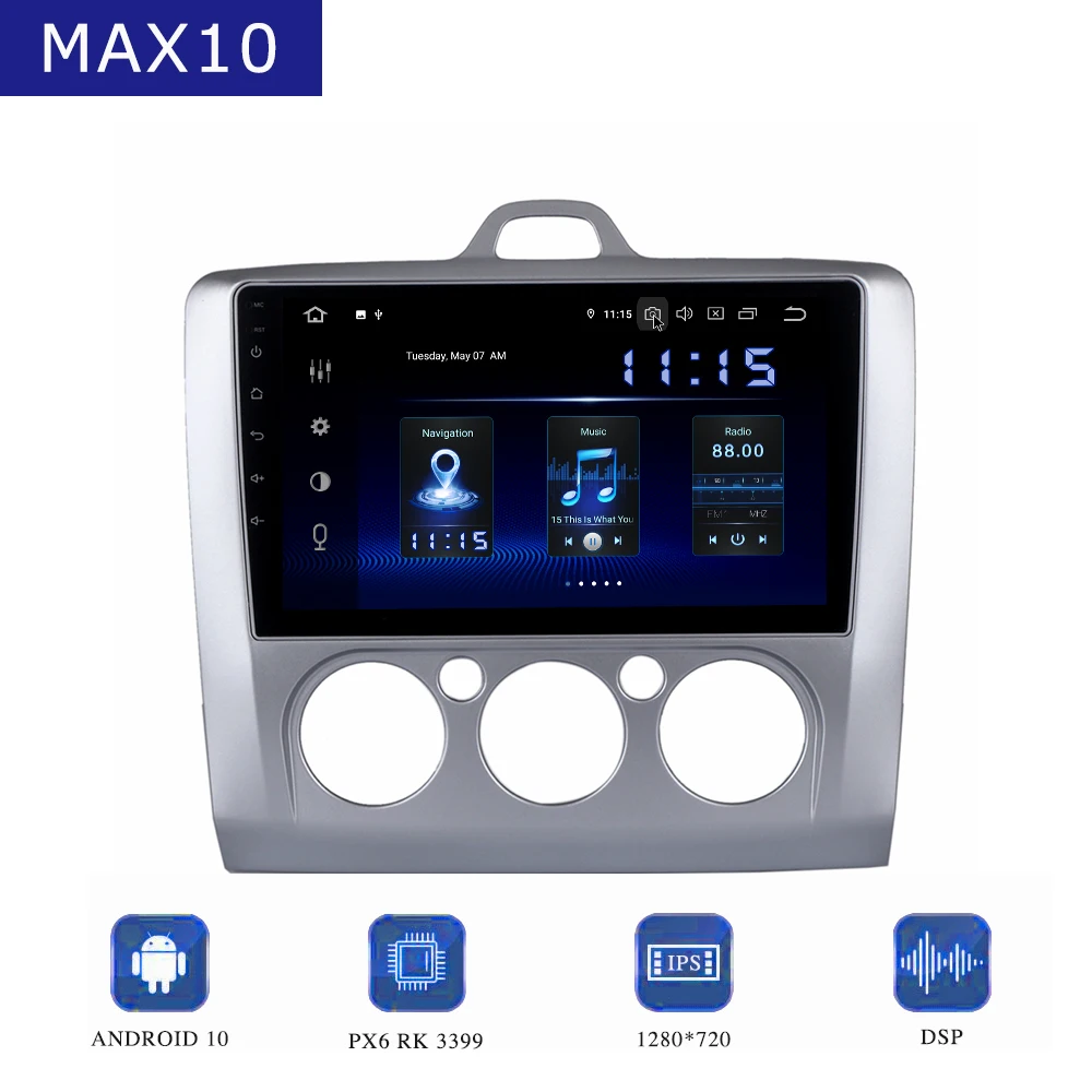 

Car 1 din Android 10.0 Multimedia Player For ford Focus 2 Radio 2004-2011DSP CarPlay 1280*720 IPS Screen 4GB+64GB Bleutooth