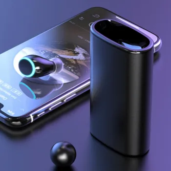 

New Bluetooth 5.0 Earphone Mini In-ear Headset with cigratte lighter power bank 3 in1 metal case earphone PK inpods12 I12