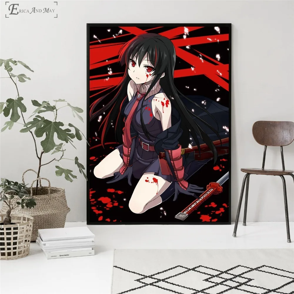 Анимэ Akame Ga Kill аниме плакаты для девочек и печать холст картины настенные