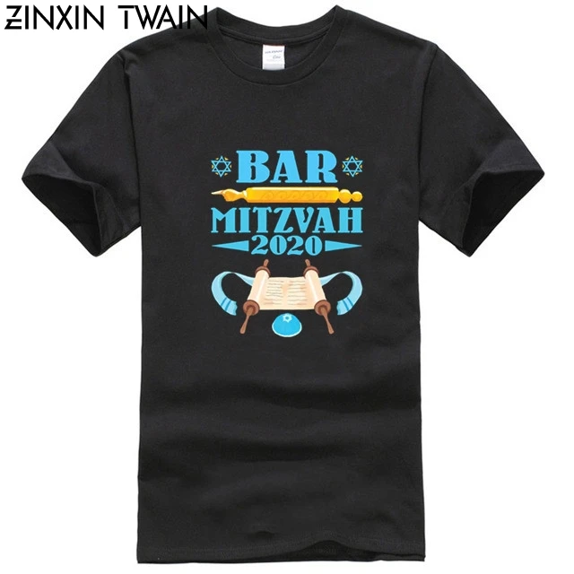 Bar Mitzvah 2020 T Shirt Summer Style Clothing Famous Print 4XL Jewess Funny Shirts Cotton Simple Plus size 3XL |