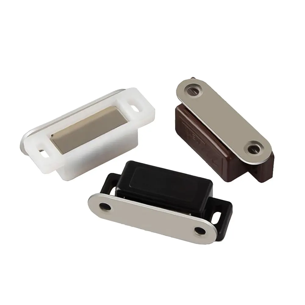 1Pcs 45*15mm Magnetic Door Catches Kitchen Cupboard Wardrobe Cabinet Latch Catch with Screws Furniture Hardware White/Brown |
