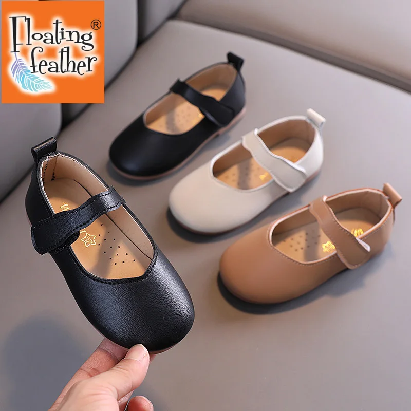 Girls Shoes Basic Mary Janes Kids Flats Baby Toddlers Anti-Slippery Casual For Child Leather Black White |