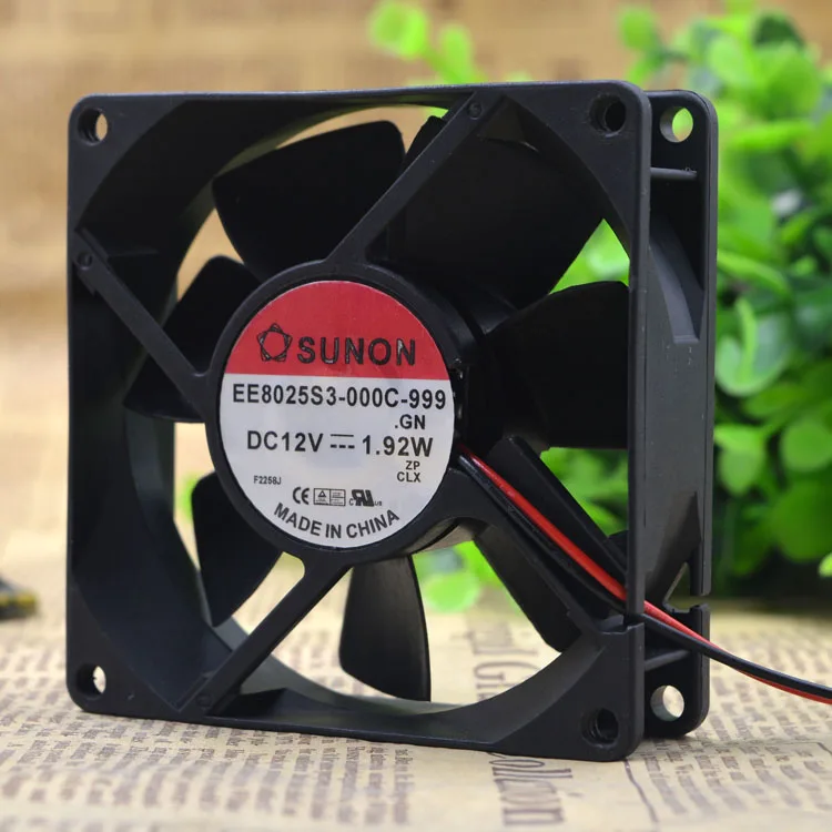 Новый EE80251S2-Q010-999 8025 8 см 12V 1 6 W защиты электродвигателя Вентилятор охлаждения |