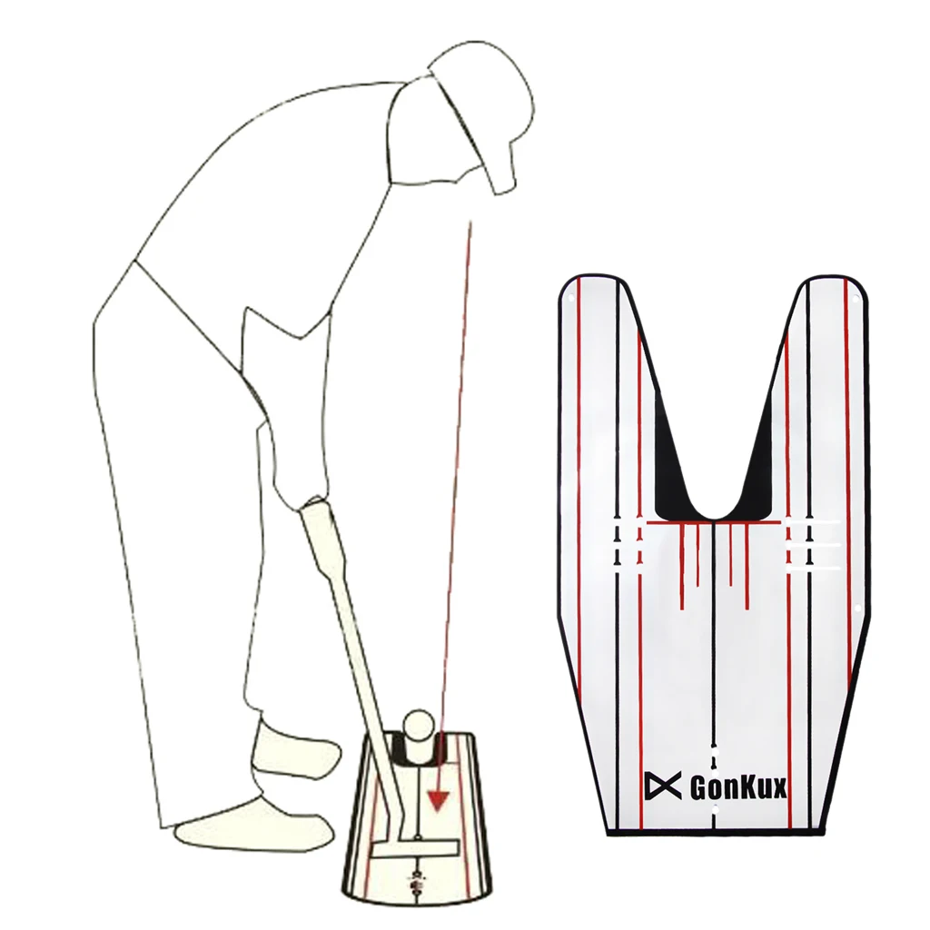 GOLF PUTTING ALIGNMENT TRAINING AID MIRROR HIT STROKE POSTURE PRACTICE TOOL
