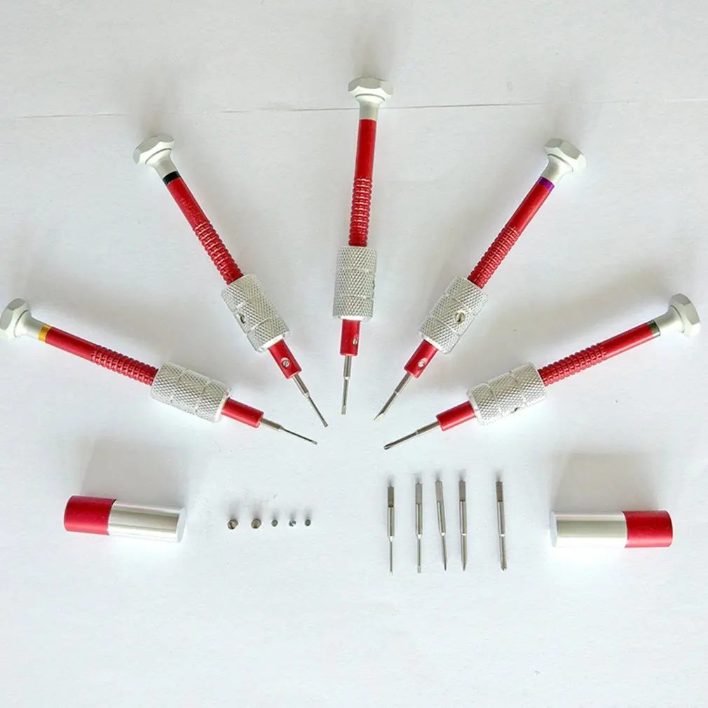 

5pcs Professional Precision Screwdriver Set Remove Screw Screwdriver Watch Repair Tools Kit Men/Women Watch Set