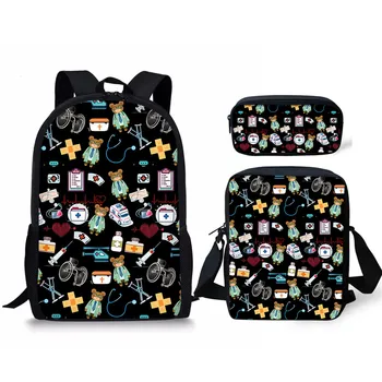 

Travel Backpack Cute Cartoon Nurse Bear Print Women School Bags New Fashion Back Pack Mochilas Para Mujer Plecak Szkolny
