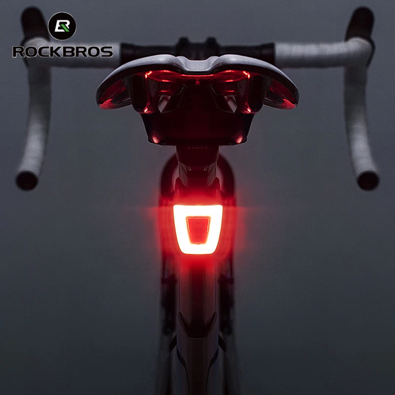 Discount ROCKBROS Cycling Light Waterproof Helmet Taillight Lantern For Bicycle LED USB Rechargable Safety Night Bike Riding Rear Light 0