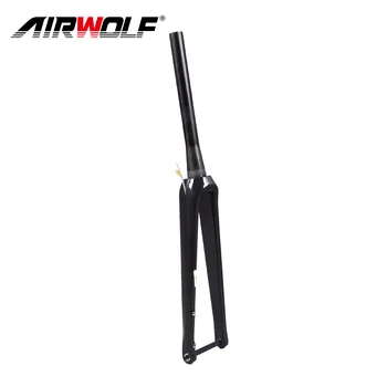 

Tapered carbon fiber bike fork disc brake 140/160mm road bicycle carbon Front Fork thru axle 100*12mm