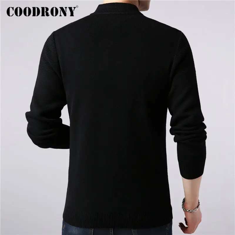 Online COODRONY Brand Sweater Coat Men Cashmere Wool Cardigan Men Clothes 2019 New Arrivals Autumn Winter Thick Warm Zipper Coats 91088