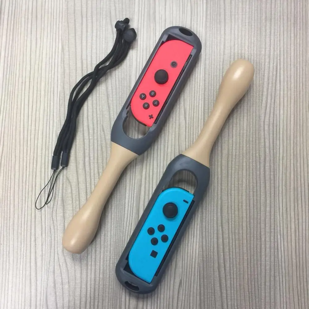 Двойная упаковка барабанных палочек рукоятка для kingd NS Switch Joy-Con контроллеры для барабан Тайко мастер Kinect игра с 2 ремешками на запястье