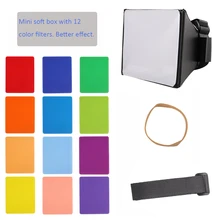 ##Special Price Foldable Mini Soft Box Flash Diffuser Softbox + 12pcs Color Balance Gel Filter For Canon/Nikon/Sony/Yongnuo EOS Speedlight Flash ##Special Price Foldable Mini Soft Box Flash Diffuser Softbox + 12pcs Color Balance Gel Filter For Canon/Nikon/Sony/Yongnuo EOS Speedlight Flash