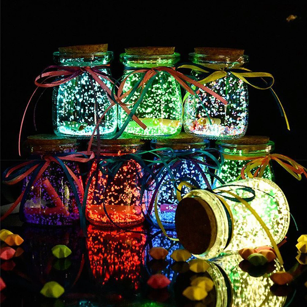 10g DIY Luminous Aquarium Sand Glow In The Dark for Garden Ornament Fish Tank Decor aquarium substrate,aquarium decoration stones