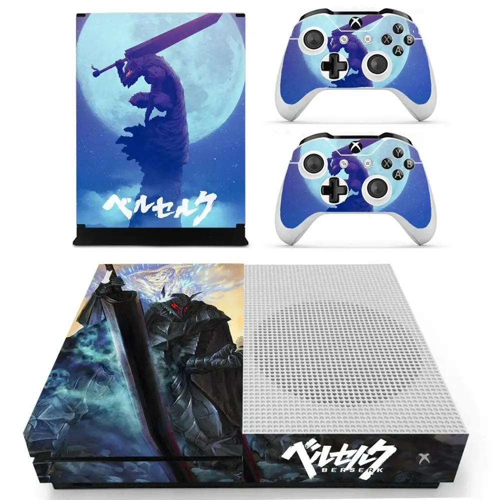 YS-xboxoneS-2322 Baserk sticker s для Xbox One S виниловые наклейки для кожи наклейки Pegatinas Adesivos для Xbox one тонкая консоль и два контроллера - Цвет: YS-xboxoneS-2322