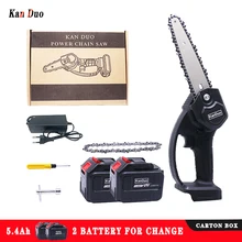 Mini tronçonneuse électrique 6 pouces 21V, pour arbre à fruits, outils de jardin, menuiserie, avec piles, coupe bois à main