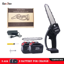 Mini tronçonneuse électrique 6 pouces 21V, pour arbre à fruits, outils de jardin, menuiserie, avec piles, coupe bois à main 