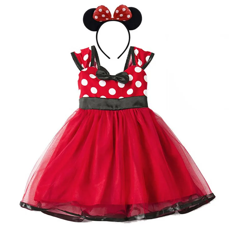 Minnie Dress 1 Игрушка для маленькой девочки История 4 Джесси одеваются Принцесса Маленькая Русалка Ариэль платье ребенок Рапунцель бальное платье для младенцев Белоснежка маскарадный костюм - Цвет: Minnie Dress 1