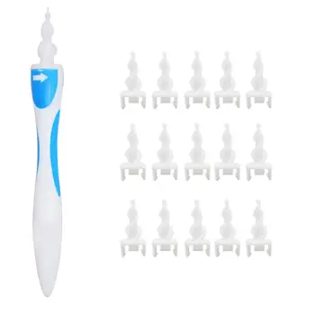 

High Quality Ear Wax Cleaner Removal Easy Swab Earwax Soft Head Clean Ears Machine Spiral Soft Safe Earpick Tools 40P