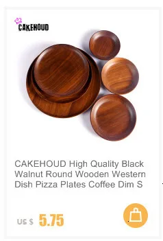 CAKEHOUD Creative Wooden Plate Japanese Fruit Salad Plate Home Smooth Wooden Bread Dish Tray Kitchen High Quality Service Tray