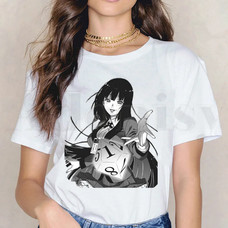 

Japanese Manga Anime Kakegurui Yumeko Jabami T Shirts Women's T-shirt Short Sleeve Female Tops Tees Harajuku Vogue Vintage