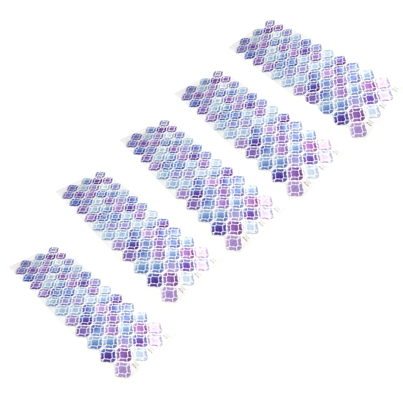 

5 Pcs 3D Self Adhesive Blue Wall Tile Stickers Wall Stickers Home Bathroom Kitchen Decoration Wall Stair Tile Sticker