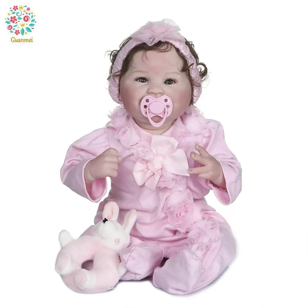 

55cm Baby New Born Dolls Reborn Light Hair Puppy Suit Function Super Baby Lifelike Toddler Baby Boneca For Birtnday Kid Gift