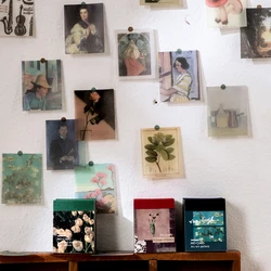 366 pçs/lote vintage coletor diário van gogh scrapbooking livros de papel material decorativo lomo cartões papelaria mini decoração