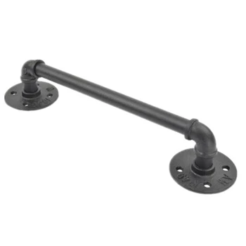 

Kitchen Bathroom Storage Hanging Rod Metal Iron Art Wall Mounted Utensil Hanging Rack Organizer for Towel Chest Cup Knife Pot