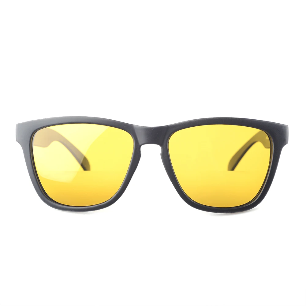 Matt Black Frame Gudzws пластиковые простые стильные солнечные очки ночного видения поляризационные привод классические прямоугольные женские мужские унисекс - Цвет линз: Matt Black Frame