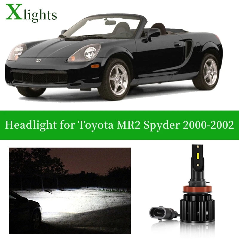 

Xlights Led Headlight Bulb For Toyota MR2 Spyder 2000 2001 2002 Low High Beam Canbus Car Headlamp Lamp Light Accessories White
