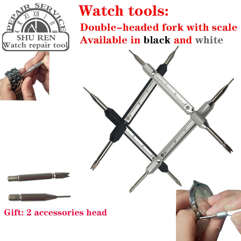 

Watch repair tools,watch repair double-headed ear batch,split the watch chain double fork,change the connecting shaftwatchband