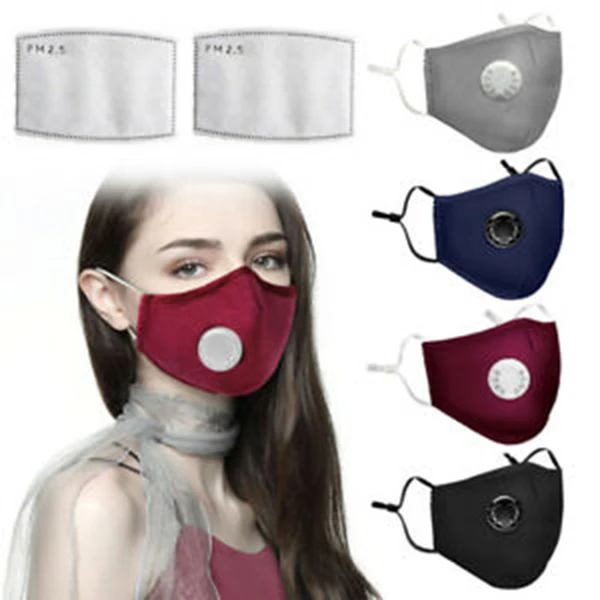 

Anti-Dust Masks Anti Pollution PM2.5 Face Masks with Breathing Valves for Women Men ALS88