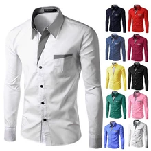 HEFLASHOR Мужские Рубашки s Camisa Masculina рубашка с длинными рукавами для мужчин корейский тонкий дизайн формальная повседневная мужская рубашка больших размеров M-4XL