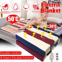 6 Размеры Температура Регулируемый моющаяся электрическая Одеяло 110 V-220 V Водонепроницаемый теплые обогреватели кровать USB грелка коврик с подогревом двойной