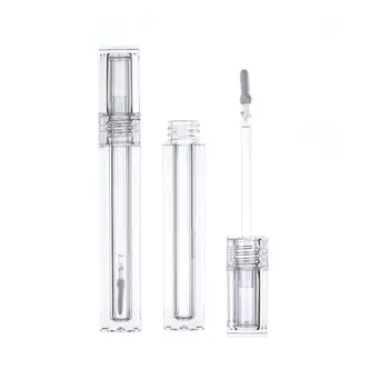 

4.5ml Clear Cosmetic Containers Tube Square Crystal Transparent Lip Glaze Tube Lip Gloss Tube Liquid Eye Shadow Eyelash tube