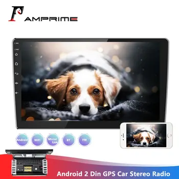 

AMprime Android 8.1 GPS Car Stereo Radio 10.1'' Double Din 2.5D Tempered Glass Mirror MP5 Bluetooth WIFI GPS FM Radio Autoradio