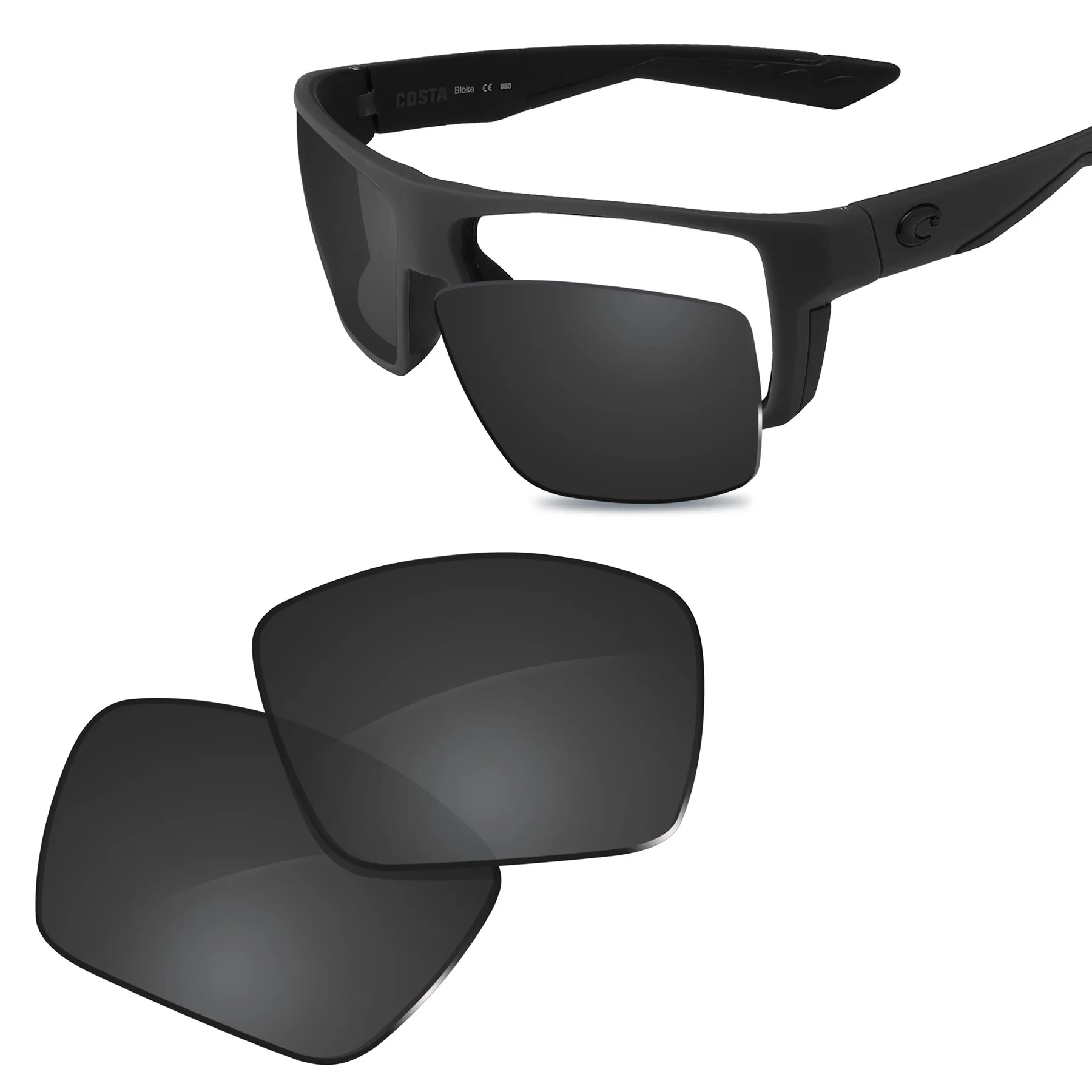 

Glintbay New Performance Polarized Replacement Lenses for Costa Del Mar Bloke Sunglasses - Multiple Colors