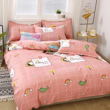 

kawaii cartoon bedding set for kids adult duvet cover bed sheets and pillowcases Bed linen set queen king single size