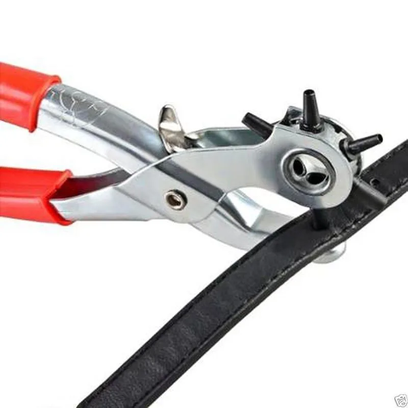 

Leather Belt Hole Punch Plier Eyelet Puncher Revolve Sewing Machine Bag Setter Tool Watchband Strap Household leathercraft