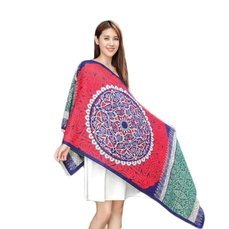Brand Designer New Women Pashmina Cashmere Scarf Winter Warm Scarf All-Match Shawl Fashion Shawl Scarves Thickening Blanket