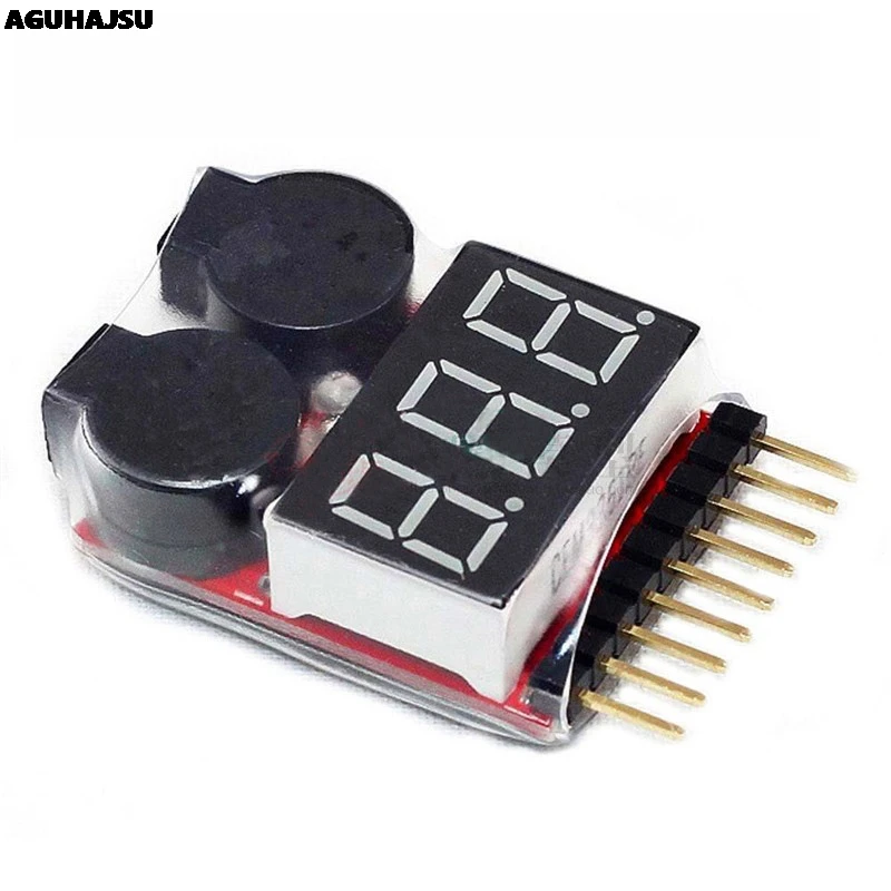

1pcs 1-8S LED Low Voltage Buzzer Alarm Lipo Voltage Indicator Checker Tester
