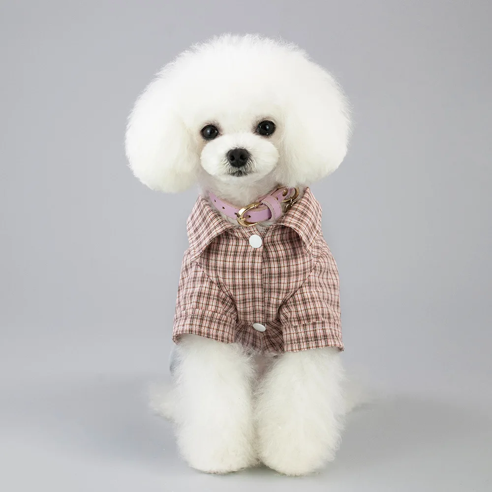 Dogbaby весенне летняя одежда для домашних животных повседневные клетчатые штаны с