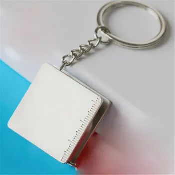 

Retractable Portable Metal Measuring Ruler Pulling Key Ring Key Chain Car Measuring Tools Accessories