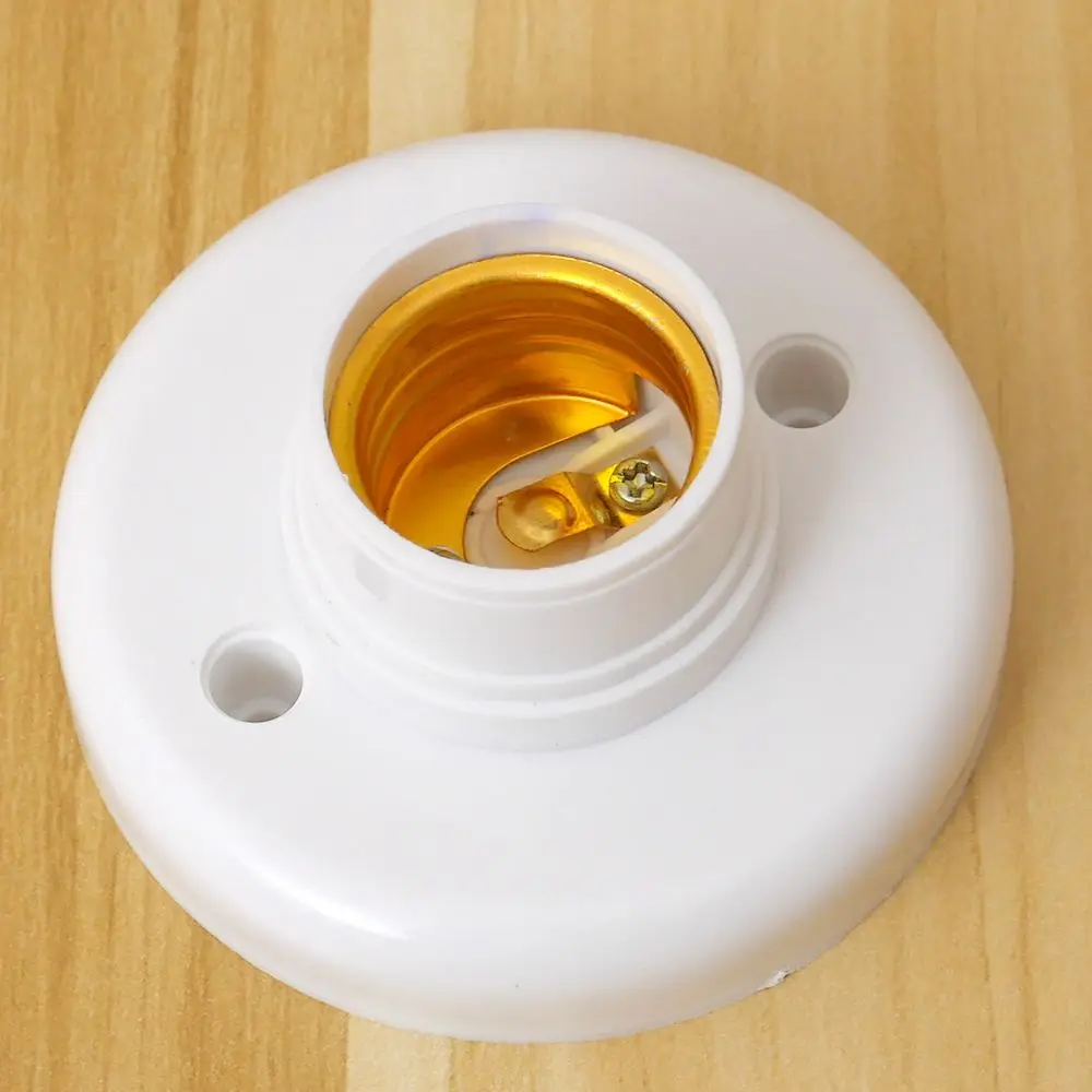 ES E27 Эдисона винт крышка разъем белый Потолочный светильник лампа фиксация база стенд светильник держатель лампы