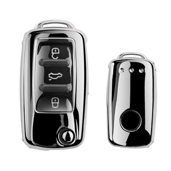 

1Pcs Anti-scratch Car Key Cover Case Shell For VW Golf Bora Jetta Polo Golf Passat For SEAT Ibiza Leon For Skoda Octavia Fabia