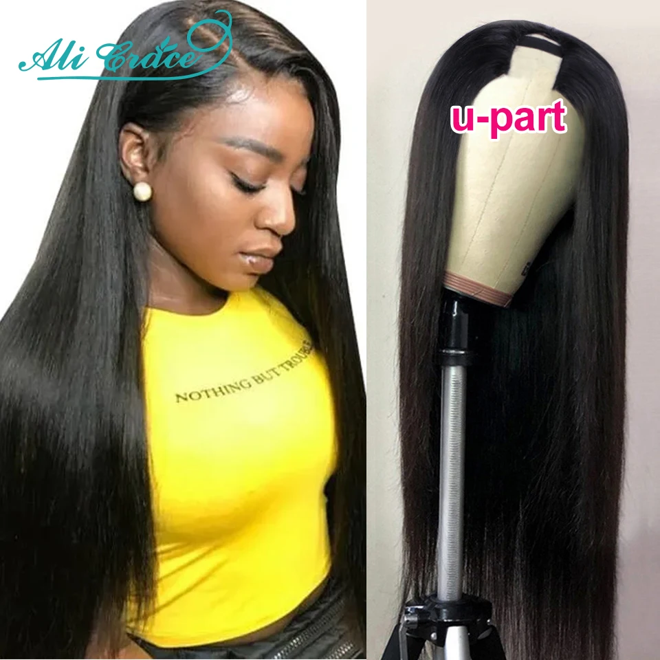 Парик с прямыми U образными волосами для женщин парики из бразильских прямых