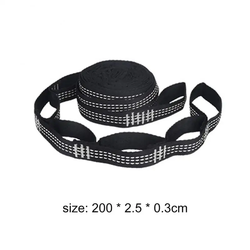 2pcs 2m Hammock Strap Outdoor Camping Hammock Garden Swing Straps Rope 250KG Load Tree Hanging Load-Bearing Strap Rope hammock straps