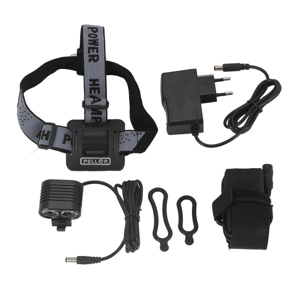 10000 Lumens Bicycle Front Light 2xXM-T6 Handlebar Flashlight With 6000mAh 418650 Battery Night Cycling Brightness Lamp BC0542 (2)