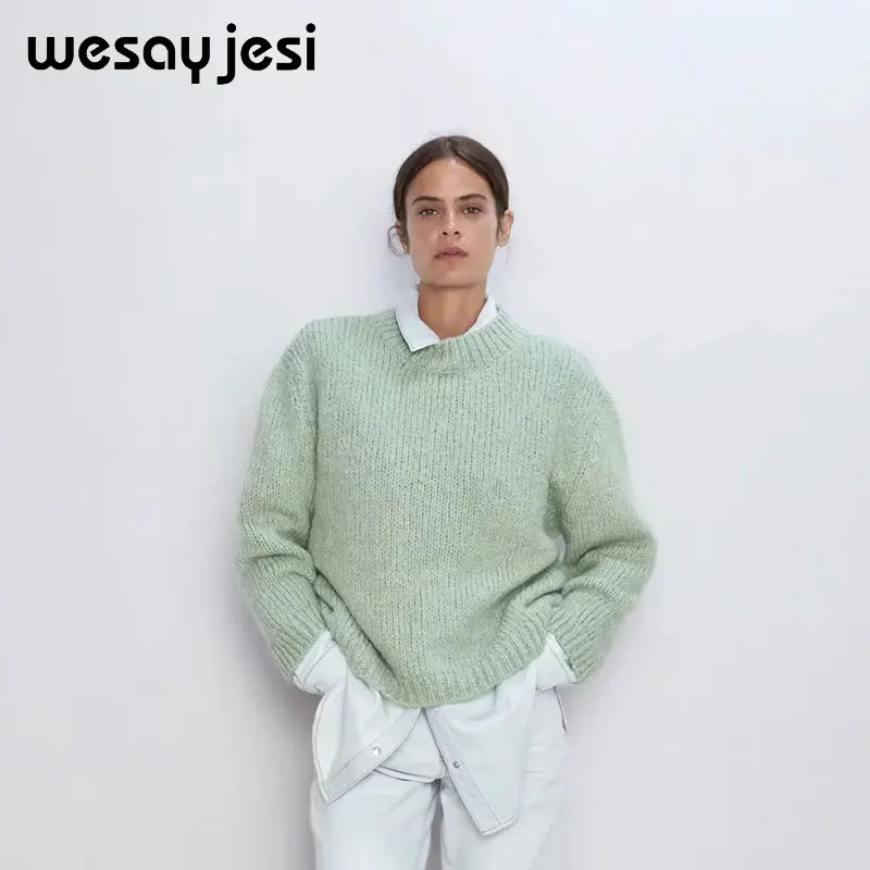 Sweater Women 2019 Autumn Winter Solid Streetwear Sweater Long Sleeve O Neck Loose Harajuku Sweater Female Tops Sweater Women 2019 Autumn Winter Solid Streetwear Sweater Long Sleeve O Neck Loose Harajuku Sweater Female Tops